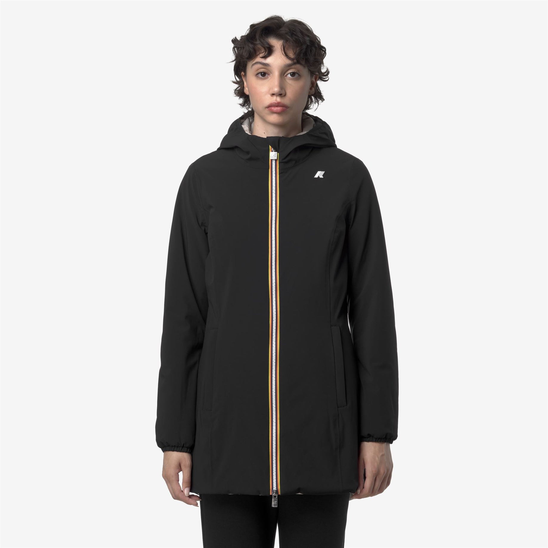 K-WAY Giaccone Donna DENISE ST WARM DOUBLE K6128UW Black Pure Beige Cashmere BC9 (4)