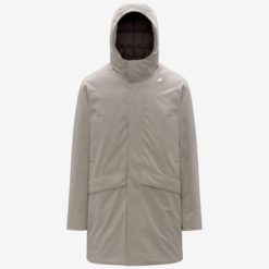 K-WAY Giaccone Uomo JARNO ST THERMO K4131KW Beige Cashmere Black Olive B25
