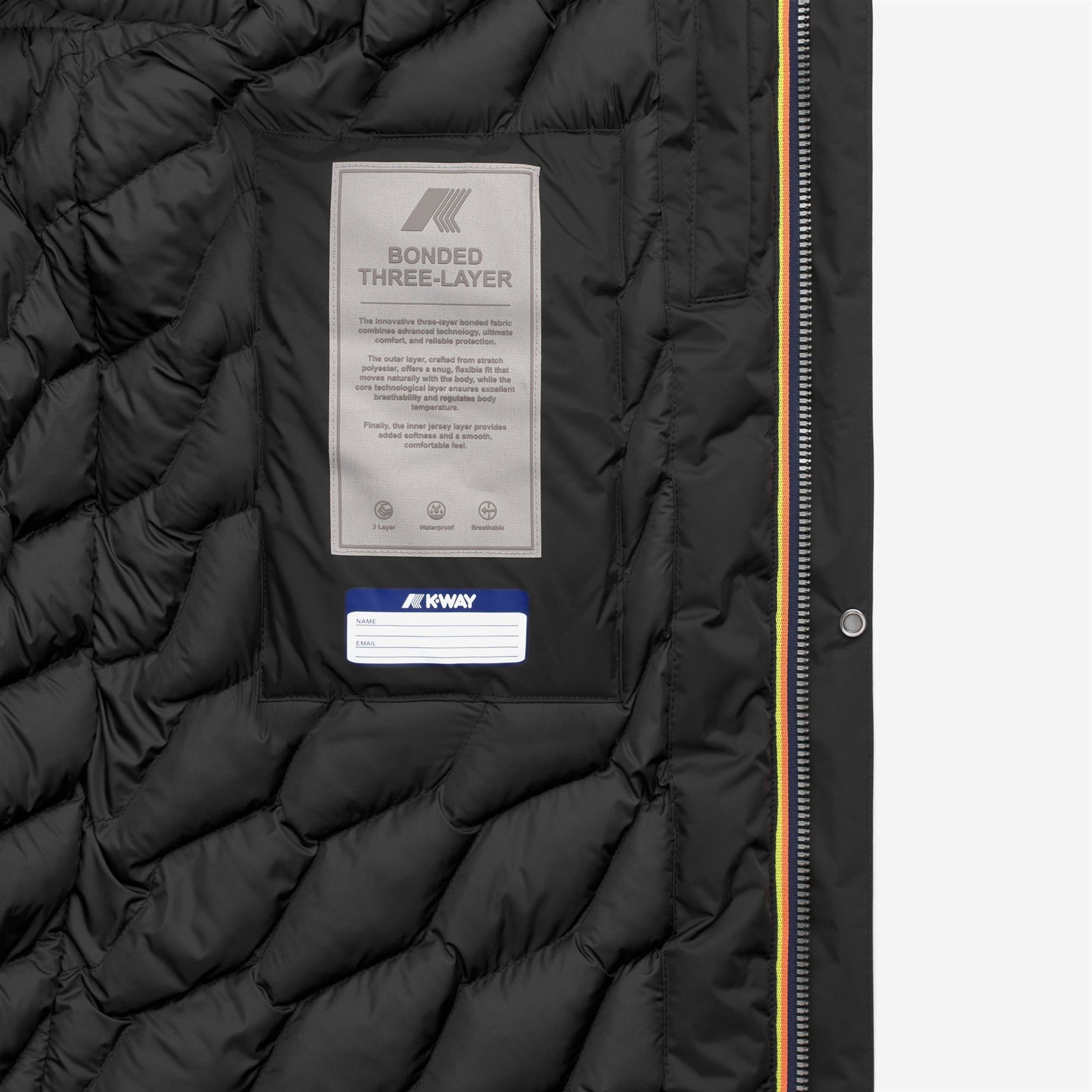 K-WAY Giaccone Uomo THOMAL BONDED PADDED K7136IW BLACK PURE BLACK PURE AT0 (5)