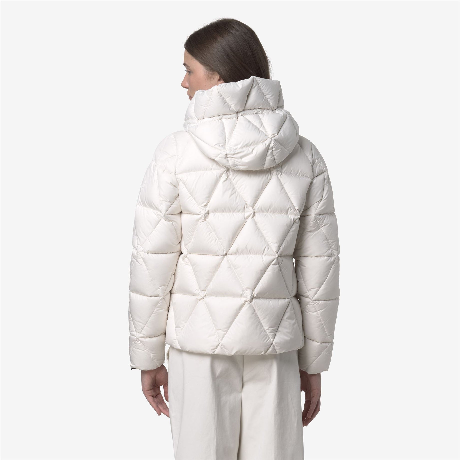 K-WAY Giubbino Donna LETHILLE THERMO MICROFIBER K7136KW White Gardenia Combo B2Z (2)