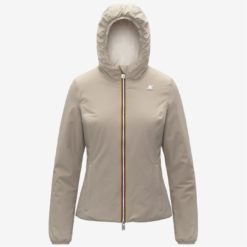 K-WAY Giubbino Donna LILY ST WARM DOUBLE K6128TW Beige Cashmere White Gardenia BBA