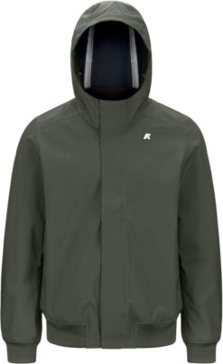 K-WAY Giubbino Uomo JOACHIM BONDED K3135KW Green Blackish Blue Depht  AF0