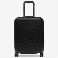 K-WAY Trolley rigido unisex con ruote a 360° EUDOXIE LOGO K81372W Black Pure USY