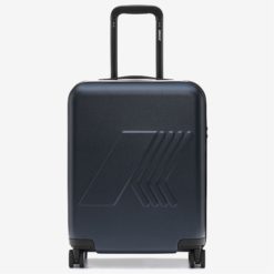 K-WAY Trolley rigido unisex con ruote a 360° EUDOXIE LOGO K81372W Blue Depht K89