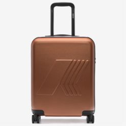 K-WAY Trolley rigido unisex con ruote a 360° EUDOXIE LOGO K81372W Orange Adobe WGG