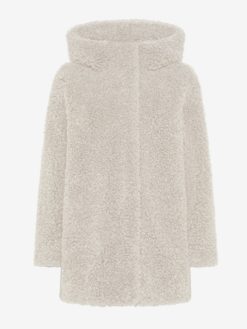 RRD Roberto Ricci Designs Giaccone Donna Lamb Hood Wom Jkt W25571 Cream 32