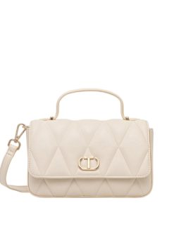 TWINSET  Borsa Piccola Trapuntata EcoPelle 252TB7054 Parchment