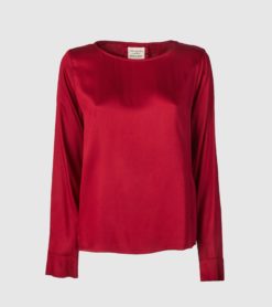 ALESSIA SANTI Blusa Raso Manica Lunga 521SD45041 Borgogna