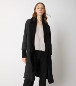 ALESSIA SANTI Cappotto in Lana con revers 521SD35036 Grigio Nero