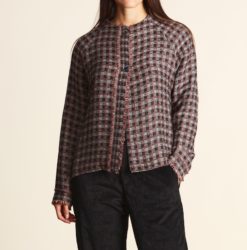 ALESSIA SANTI Giacca Lana 521SD35067 Fiori Nero-Cipolla