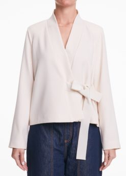 ALESSIA SANTI Giacca con Fiocco 521SD35075 Burro