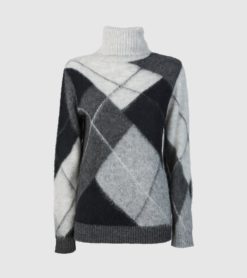 ALESSIA SANTI Maglia Donna Dolcevita lana e Alpaca 521SD53042 Grey