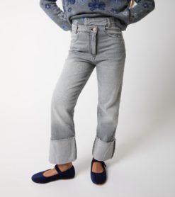 ALESSIA SANTI Pantalone Jeans Donna largo 521SD26012  Denim Grigio