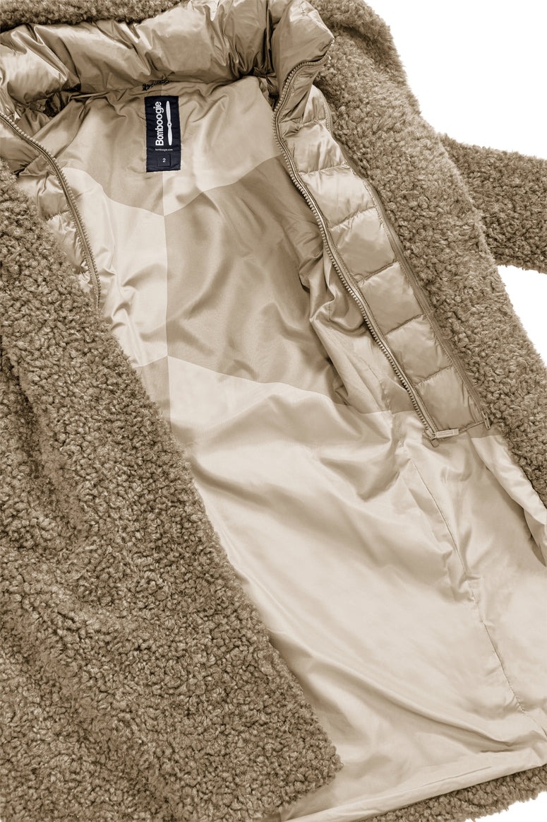 BOMBOOGIE Cappotto lungo Donna CW7658TSFC5 Sandshell 180 (2)