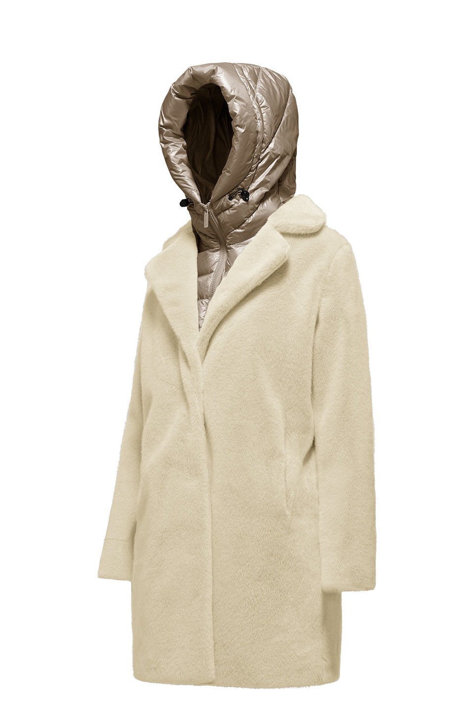 BOMBOOGIE Cappotto lungo Donna Odessa Overcoat CW6570TFSB5 White Swan 161 (5)