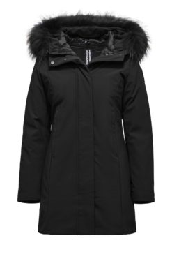 BOMBOOGIE Giaccone lungo Donna con cappuccio in pelliccia Vienna Jacket CW144PTNSR5 Black 90