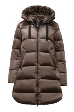 BOMBOOGIE Piumino lungo Donna Geneva Jacket CW6630TDLC5 Urban Bronze 148