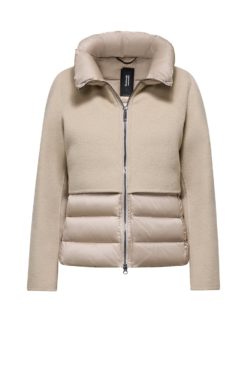BOMBOOGIE Giubbino Donna bi-materica con collo imbottito JW9266TWLD5 Sandshell 180