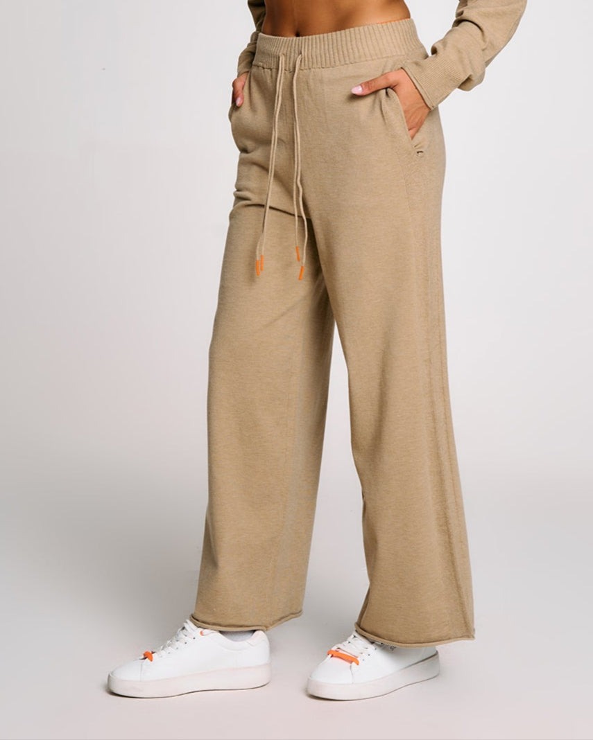 SUNS Pantaloni in maglia Donna Agamide Wool PGS63004D Noce2
