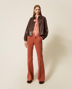 TWINSET Pantaloni flare in bull 252TP2522 Ruggine