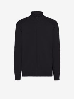 RRD Roberto Ricci Designs Maglia Uomo Cotton Plain Full Zip W25142 Black 10